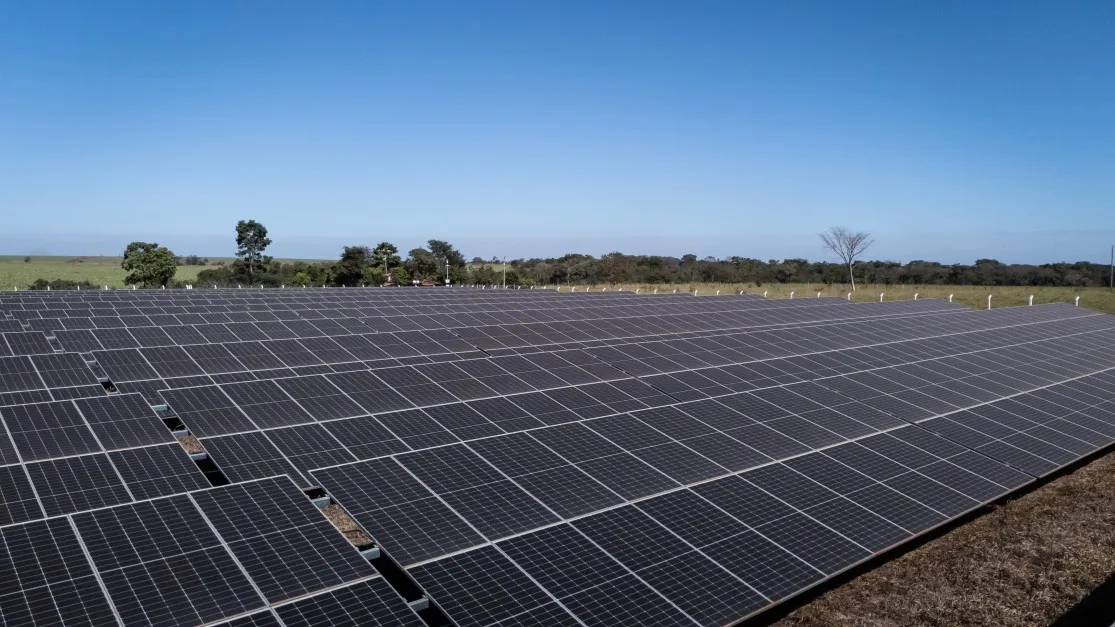 Placas Fotovoltaicas de Usina Solar. 